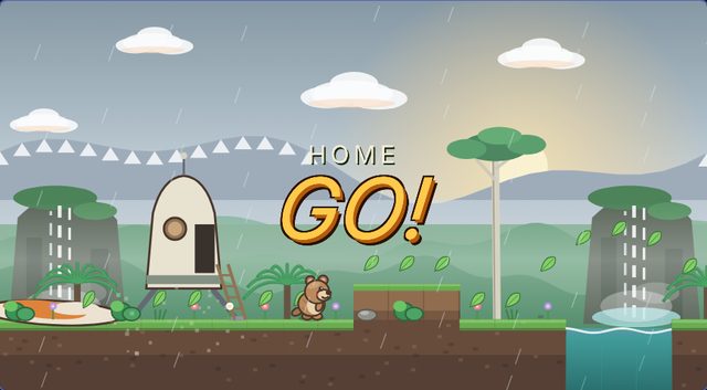 Home: the capsule has landed in a green valley and Rotto climbs out